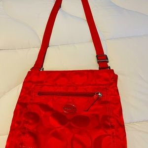 Orange Coach Crossbody purse